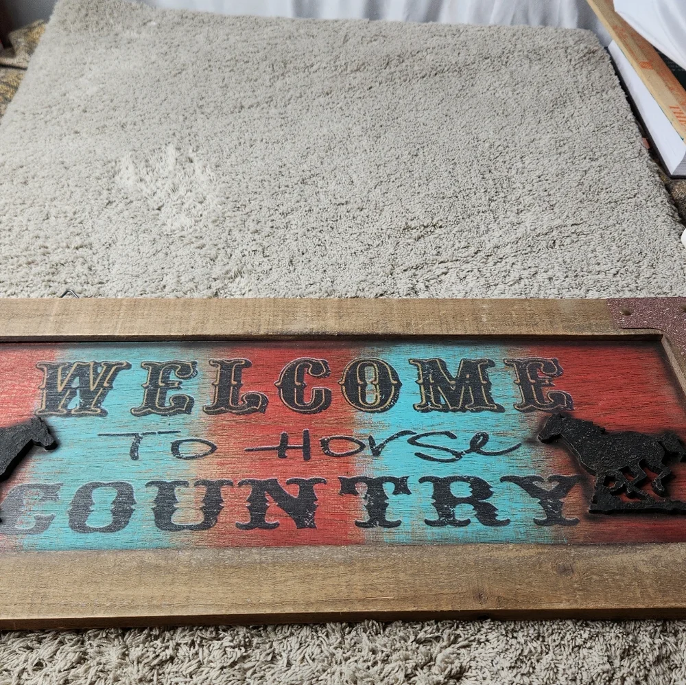 2 Western Decorative Signs With Horses